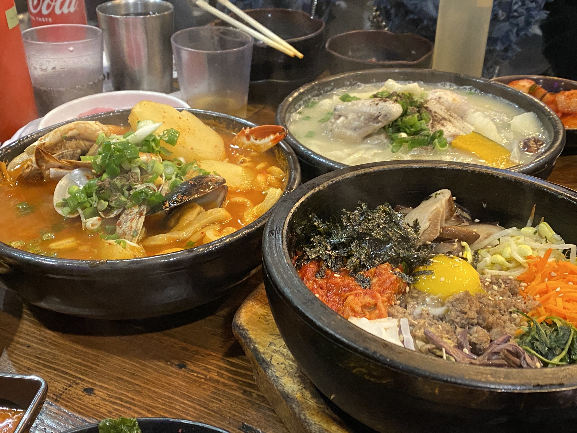 Korean's food - bibimbap, samgyetang, seafood soup